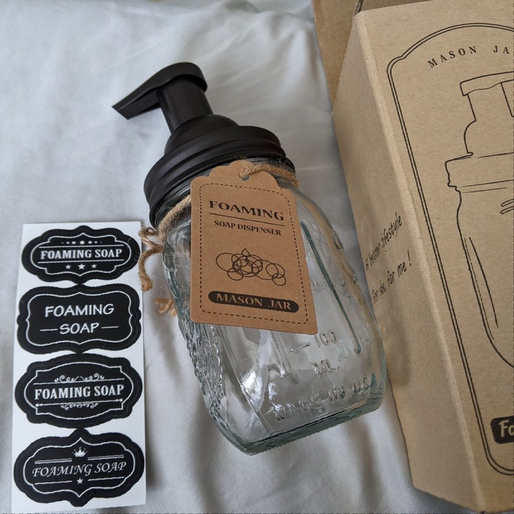 Foaming soap dispenser mason jar